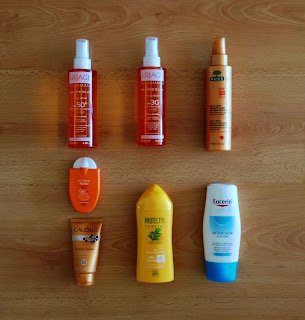 Mon vanity de vacances 3/3 : produits solaires