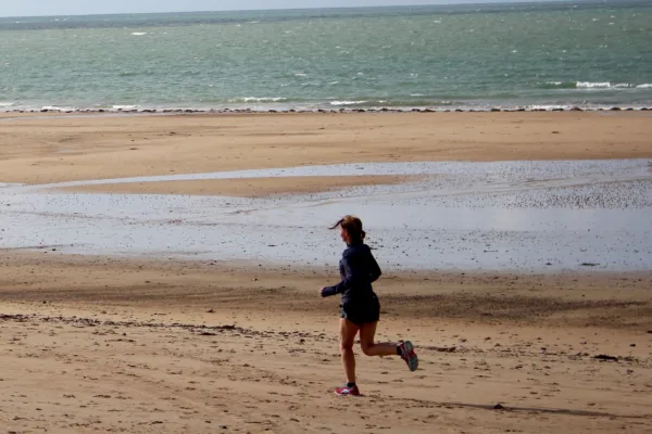 running sur la plage
